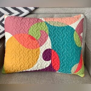 Lavish Home Multicolor Abstract Quilted Standard Pillow Case